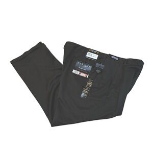 NWT Savane Expandable Waistband Wrinkle Free Pleated Dress Pants Size 44 x 30